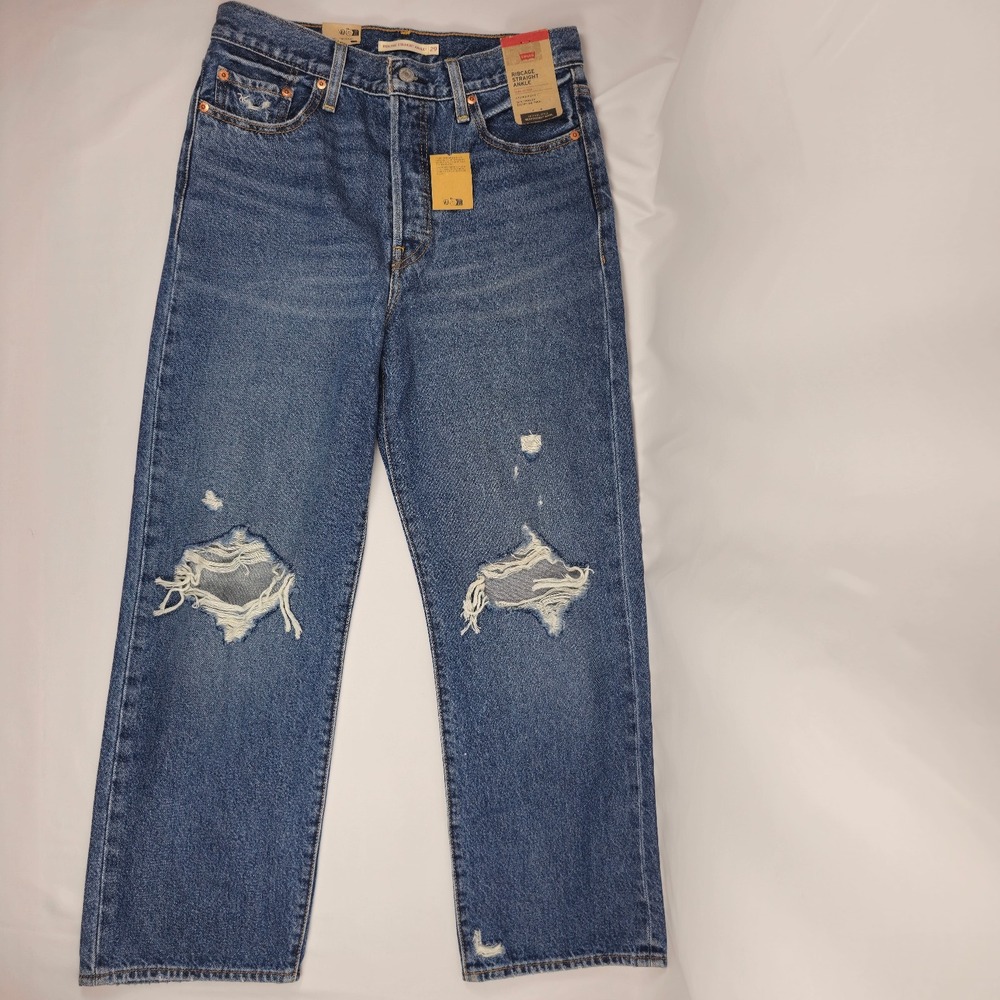 Levi Strauss & Co. 29x27 Ribcage Streigt Ankle Jeans Button Fly 39 inch legs